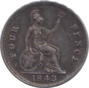 1843 FOURPENCE ( VF ) - Fourpence - Cambridgeshire Coins