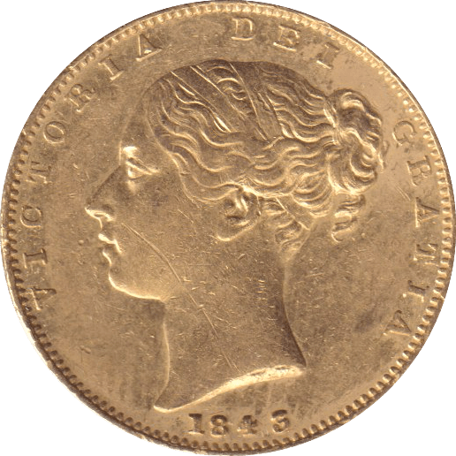 1843 GOLD SOVEREIGN ( GVF ) - SOVEREIGN - Cambridgeshire Coins