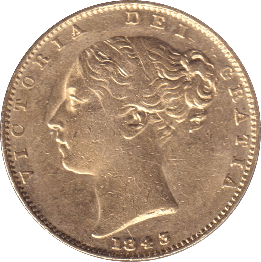 1843 GOLD SOVEREIGN ( GVF ) - SOVEREIGN - Cambridgeshire Coins