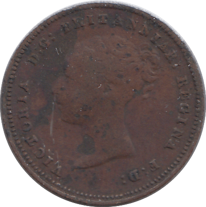 1843 HALF FARTHING F66 ( FINE ) - HALF FARTHING - Cambridgeshire Coins
