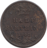 1843 HALF FARTHING F69 ( FINE ) - HALF FARTHING - Cambridgeshire Coins