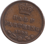 1843 HALF FARTHING ( GF ) - HALF FARTHING - Cambridgeshire Coins