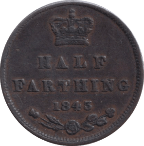 1843 HALF FARTHING ( GVF ) - HALF FARTHING - Cambridgeshire Coins