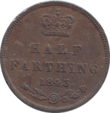 1843 HALF FARTHING ( GVF ) - HALF FARTHING - Cambridgeshire Coins