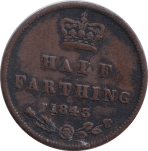 1843 HALF FARTHING ( VF ) - HALF FARTHING - Cambridgeshire Coins