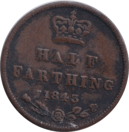 1843 HALF FARTHING ( VF ) - HALF FARTHING - Cambridgeshire Coins