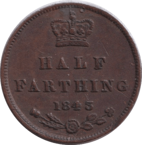 1843 HALF FARTHING ( VF ) - HALF FARTHING - Cambridgeshire Coins