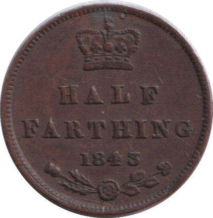 1843 HALF FARTHING ( VF ) - HALF FARTHING - Cambridgeshire Coins