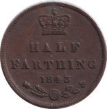 1843 HALF FARTHING ( VF ) - HALF FARTHING - Cambridgeshire Coins