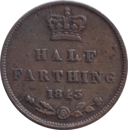 1843 HALF FARTHING ( VF ) - HALF FARTHING - Cambridgeshire Coins
