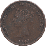 1843 HALF PENNY NEW BRUNSWICK - WORLD COINS - Cambridgeshire Coins