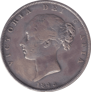 1843 HALFCROWN ( GF ) - HALFCROWN - Cambridgeshire Coins