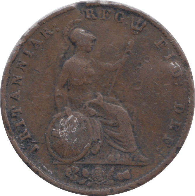 1843 HALFPENNY ( FINE ) - HALFPENNY - Cambridgeshire Coins