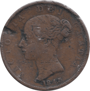 1843 HALFPENNY ( FINE ) - HALFPENNY - Cambridgeshire Coins