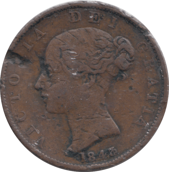 1843 HALFPENNY ( FINE ) - HALFPENNY - Cambridgeshire Coins
