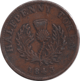 1843 HALFPENNY - HALFPENNY - Cambridgeshire Coins