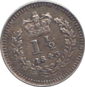 1843 MAUNDY THREE HALFPENCE ( AUNC ) - MAUNDY THREEPENCE - Cambridgeshire Coins