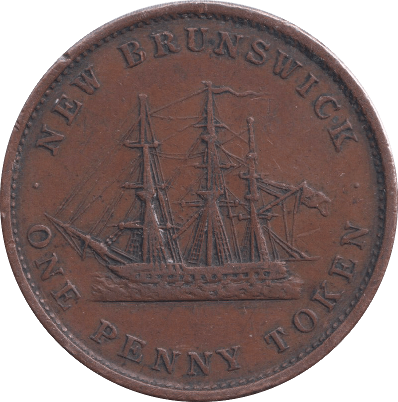 1843 NEW BRUNSWICK PENNY TOKEN - PENNY TOKEN - Cambridgeshire Coins