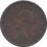 1843 NOVA SCOTIA HALF PENNY - WORLD COINS - Cambridgeshire Coins