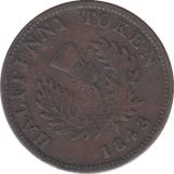 1843 NOVA SCOTIA HALF PENNY - WORLD COINS - Cambridgeshire Coins