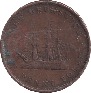 1843 PENNY NEW BRUNSWICK - PENNY - Cambridgeshire Coins