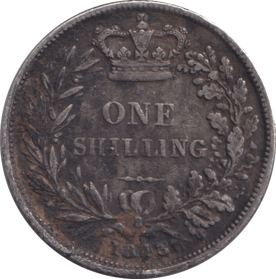 1843 SHILLING ( FINE ) - SHILLING - Cambridgeshire Coins