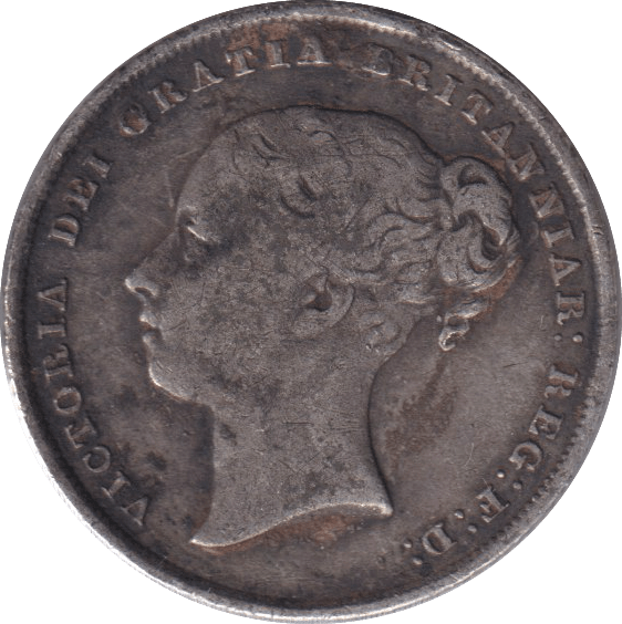 1843 SHILLING ( FINE ) - SHILLING - Cambridgeshire Coins
