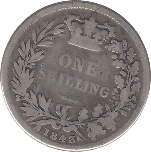 1843 SHILLING ( NF ) - SHILLING - Cambridgeshire Coins