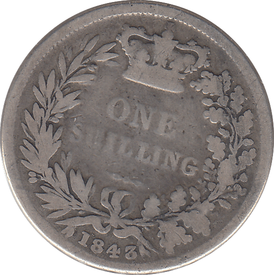 1843 SHILLING ( NF ) - SHILLING - Cambridgeshire Coins