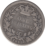 1843 SHILLING ( NF ) - SHILLING - Cambridgeshire Coins