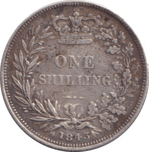 1843 SHILLING ( VF ) - Shilling - Cambridgeshire Coins