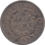 1843 SILVER HALF DIME USA - SILVER WORLD COINS - Cambridgeshire Coins