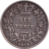1843 SIXPENCE ( GF ) - SIXPENCE - Cambridgeshire Coins