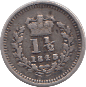 1843 THREE HALF PENCE F67 ( FINE ) - THREE HALF PENCE - Cambridgeshire Coins