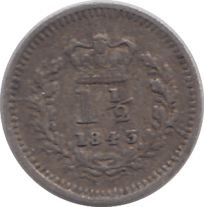 1843 THREE HALF PENCE F72 ( FINE ) - THREE HALF PENCE - Cambridgeshire Coins