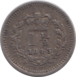 1843 THREE HALF PENCE F72 ( FINE ) - THREE HALF PENCE - Cambridgeshire Coins