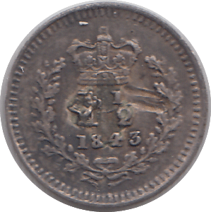 1843 THREE HALF PENCE F73 ( VF ) - THREE HALF PENCE - Cambridgeshire Coins