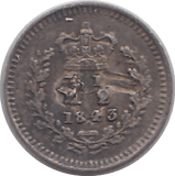 1843 THREE HALF PENCE F73 ( VF ) - THREE HALF PENCE - Cambridgeshire Coins