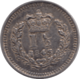 1843 THREE HALFPENCE ( EF ) - THREE HALF PENCE - Cambridgeshire Coins