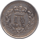 1843 THREE HALFPENCE ( GVF ) - THREE HALF PENCE - Cambridgeshire Coins