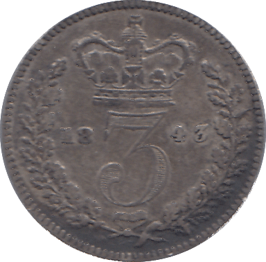 1843 THREEPENCE ( GVF ) - THREEPENCE - Cambridgeshire Coins