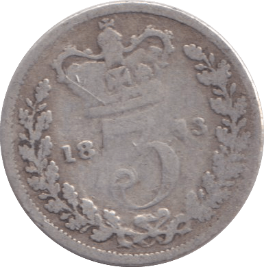 1843 THREEPENCE ( NF ) - THREEPENCE - Cambridgeshire Coins