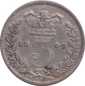 1843 THREEPENCE ( VF ) - THREEPENCE - Cambridgeshire Coins