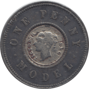 1844 1 MODEL PENNY TOY MONEY - TOY MONEY - Cambridgeshire Coins