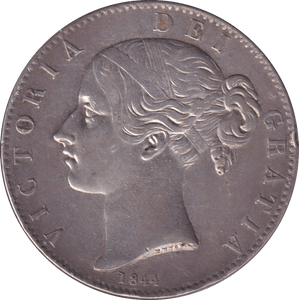 1844 CROWN ( EF ) - CROWN - Cambridgeshire Coins