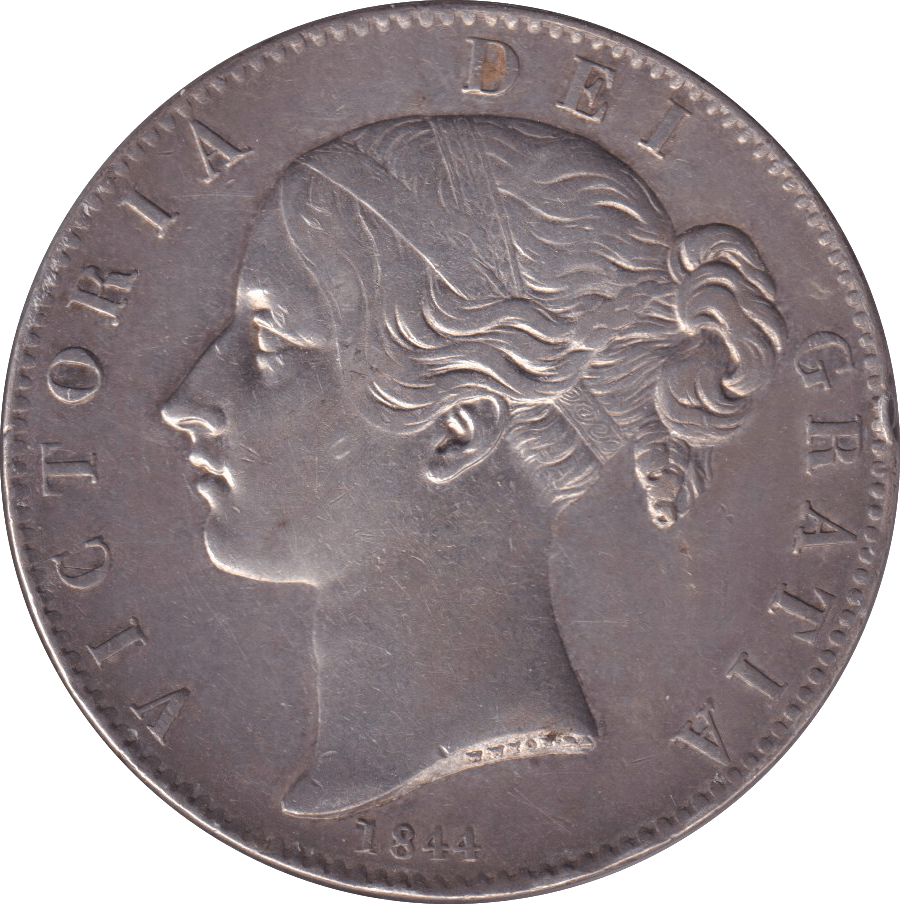 1844 CROWN ( EF ) - CROWN - Cambridgeshire Coins
