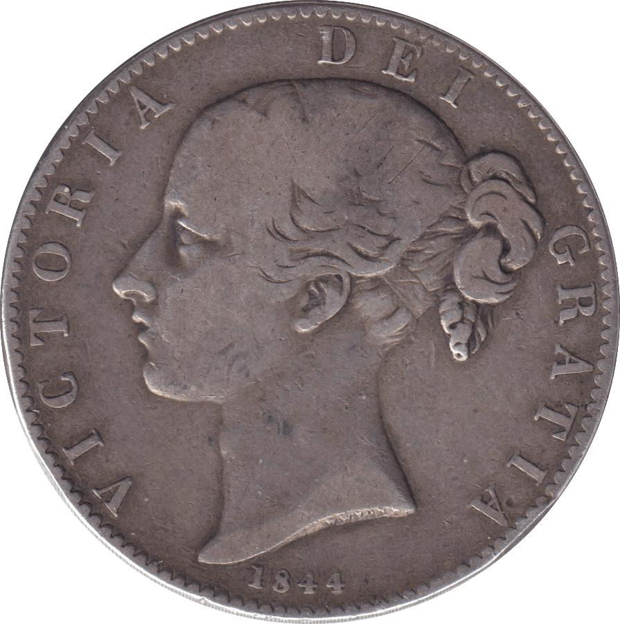 1844 CROWN ( FINE ) - CROWN - Cambridgeshire Coins