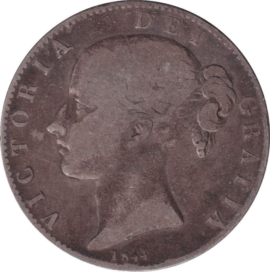 1844 CROWN ( FINE ) - CROWN - Cambridgeshire Coins