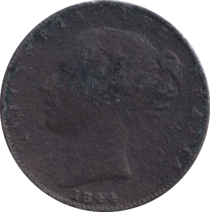 1844 FARTHING ( FINE ) - FARTHING - Cambridgeshire Coins