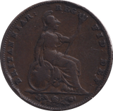 1844 FARTHING ( FINE ) - FARTHING - Cambridgeshire Coins
